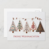 Elegante Nordic Style Weihnachtsbäume ポストカード (正面/裏面)