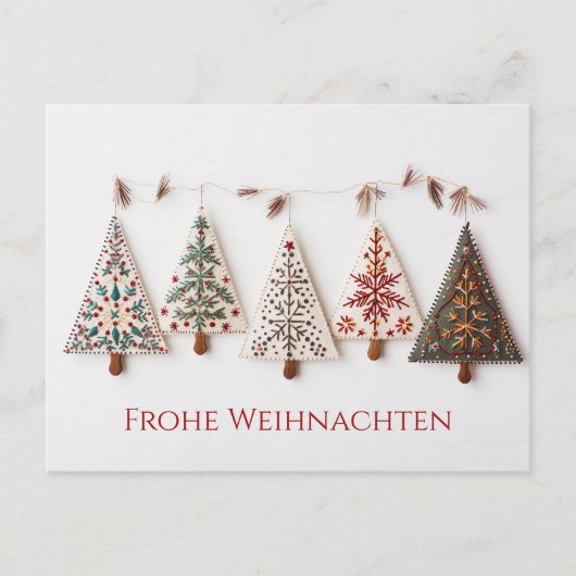 Elegante Nordic Style Weihnachtsbäume ポストカード (正面)