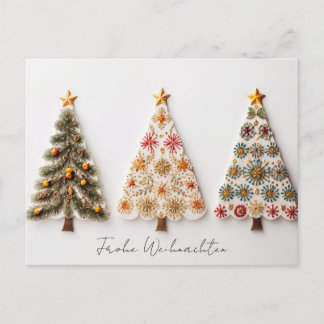 Elegante Nordic Style Weihnachtsbäume ポストカード