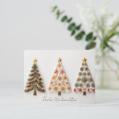 Elegante Nordic Style Weihnachtsbäume ポストカード (スタンド正面)