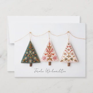 Elegante Nordic Style Weihnachtsbäume ポストカード