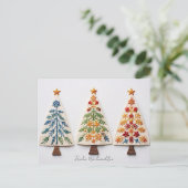 Elegante Nordic Style Weihnachtsbäume ポストカード (スタンド正面)