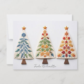 Elegante Nordic Style Weihnachtsbäume ポストカード