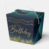 elegante para cumple turquesa degradado フェイバーボックス (裏面サイド)