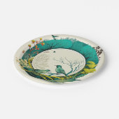 Elegante Party Pappteller mit Naturmotiv ペーパープレート (アングル)