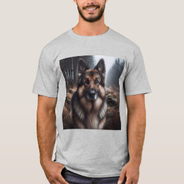 Elegante Pastor Alemán Gris Tシャツ