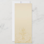 Elegante Pfau-Hochzeits Menü-Karten 招待状 (裏面)