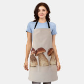Elegante Pilzschürze - Stilvolles Küchen エプロン (着用した状態)