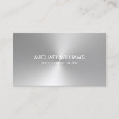 Elegante Profesional Abogado Plata Metal 名刺 (正面)