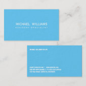 ELEGANTE PROFESIONAL AZUL CELESTE PISCINA GRUESA 名刺 (正面/裏面)