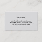 Elegante profesional cerciopelo freelance 名刺 (裏面)