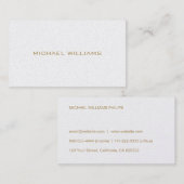 Elegante profesional clásico simple brillos perla 名刺 (正面/裏面)