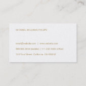 Elegante profesional clásico simple brillos perla 名刺 (裏面)