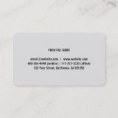 Elegante profesional freelance freelances negro 名刺 (裏面)