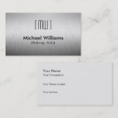 Elegante Profesional Metal Acero Metálico Aluminio 名刺 (正面/裏面)