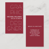 ELEGANTE PROFESIONAL MINIMALISTA 名刺 (正面/裏面)