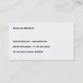 ELEGANTE PROFESIONAL MINIMALISTA SIMPLE 名刺 (裏面)