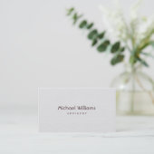 ELEGANTE PROFESIONAL MINIMALISTA SIMPLE BLANCO 名刺 (スタンド正面)