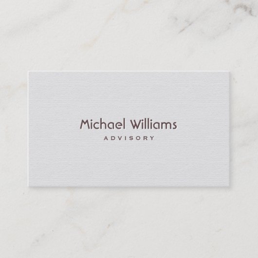 ELEGANTE PROFESIONAL MINIMALISTA SIMPLE BLANCO 名刺 (正面)