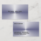 ELEGANTE PROFESIONAL MINIMALISTA SIMPLE METAL 名刺 (正面/裏面)