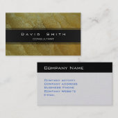 Elegante profesional oro metal negro simple 名刺 (正面/裏面)