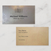 Elegante Profesional Piel Cocodrilo Reptil Plata 名刺 (正面/裏面)