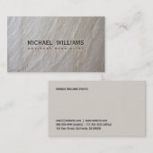 ELEGANTE PROFESIONAL ROCA PIEDRA BLANCO NATURAL 名刺 (正面/裏面)