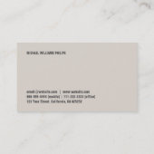 ELEGANTE PROFESIONAL ROCA PIEDRA BLANCO NATURAL 名刺 (裏面)