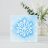 Elegante Schneeflocke im Aquarell-Stil - hellblau (スタンド正面)