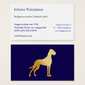 Elegante silhouet van een Deense dog  (正面&裏面)