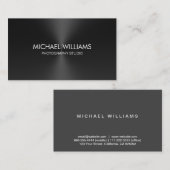 Elegante simple profesión profesional metal brillo 名刺 (正面/裏面)