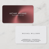 Elegante simple profesión profesional metal brillo 名刺 (正面/裏面)