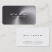 Elegante simple profesión profesional metal brillo 名刺 (正面/裏面)