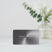 Elegante simple profesión profesional metal brillo 名刺 (スタンド正面)