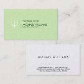 Elegante simple profesión psicólogo verde claro 名刺 (正面/裏面)
