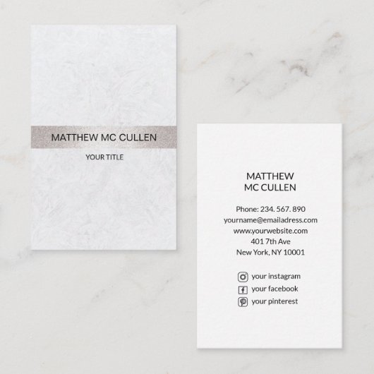 Elegante Struktur Streifen 名刺 (正面/裏面)