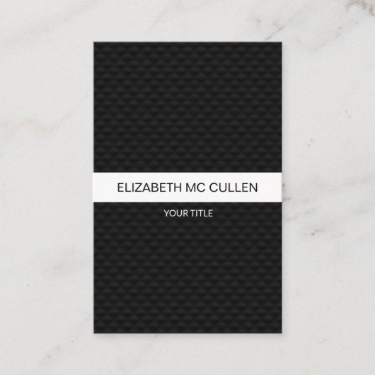 Elegante Struktur Streifen Schwarz/Weiß 名刺 (正面)