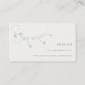 Elegante tarjeta de visita con flores y chevrón 名刺 (裏面)