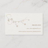 Elegante tarjeta profesional con flores y chevrón 名刺 (裏面)