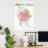 Elegante Visionen - Modern Woman Kunstposter ポスター (ホームオフィス)