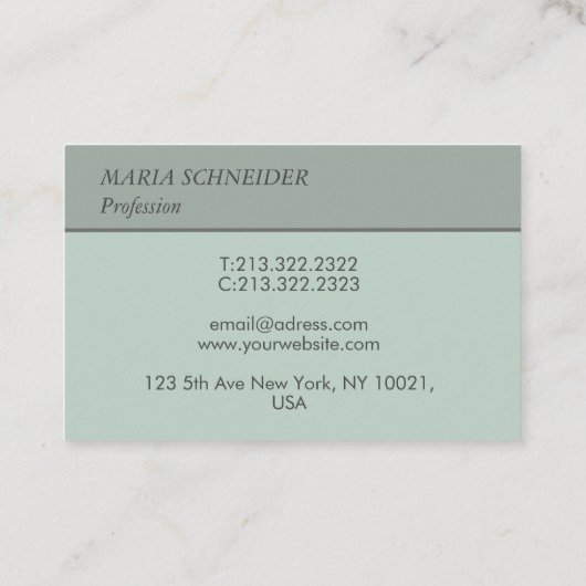 Elegante Visitenkarte für Frauen 名刺 (裏面)