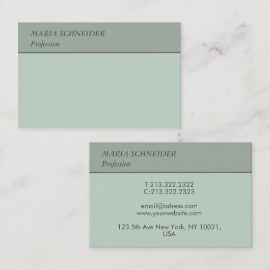 Elegante Visitenkarte für Frauen 名刺 (正面/裏面)