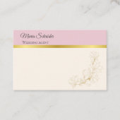 Elegante Visitenkarte in Rosa & Gold 名刺 (正面)