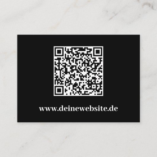 Elegante Visitenkarte mit QR Code Schwarz Vorlage 名刺 (正面)