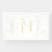 Elegante, weiße, "Willkommen zu unserer Hochzeit" 横断幕 (横)