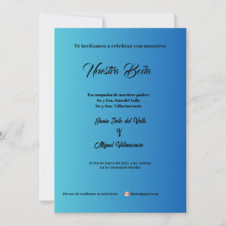 Elegante y Moderna Invitation 招待状