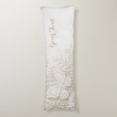 Eleganter Papercut Schmetterling mit Blumenrahmen ボディピロー (正面縦)