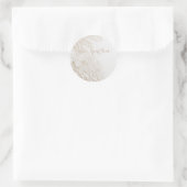 Eleganter Papercut Schmetterling mit Blumenrahmen ラウンドシール (バッグ)