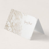 Eleganter Papercut Schmetterling mit Blumenrahmen 名刺 (正面)