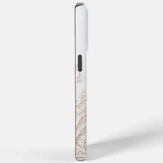 Eleganter Papercut Schmetterling mit Blumenrahmen Case-Mate iPhoneケース (裏面 / 右)